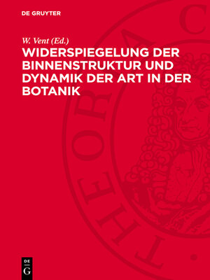 cover image of Widerspiegelung der Binnenstruktur und Dynamik der Art in der Botanik
